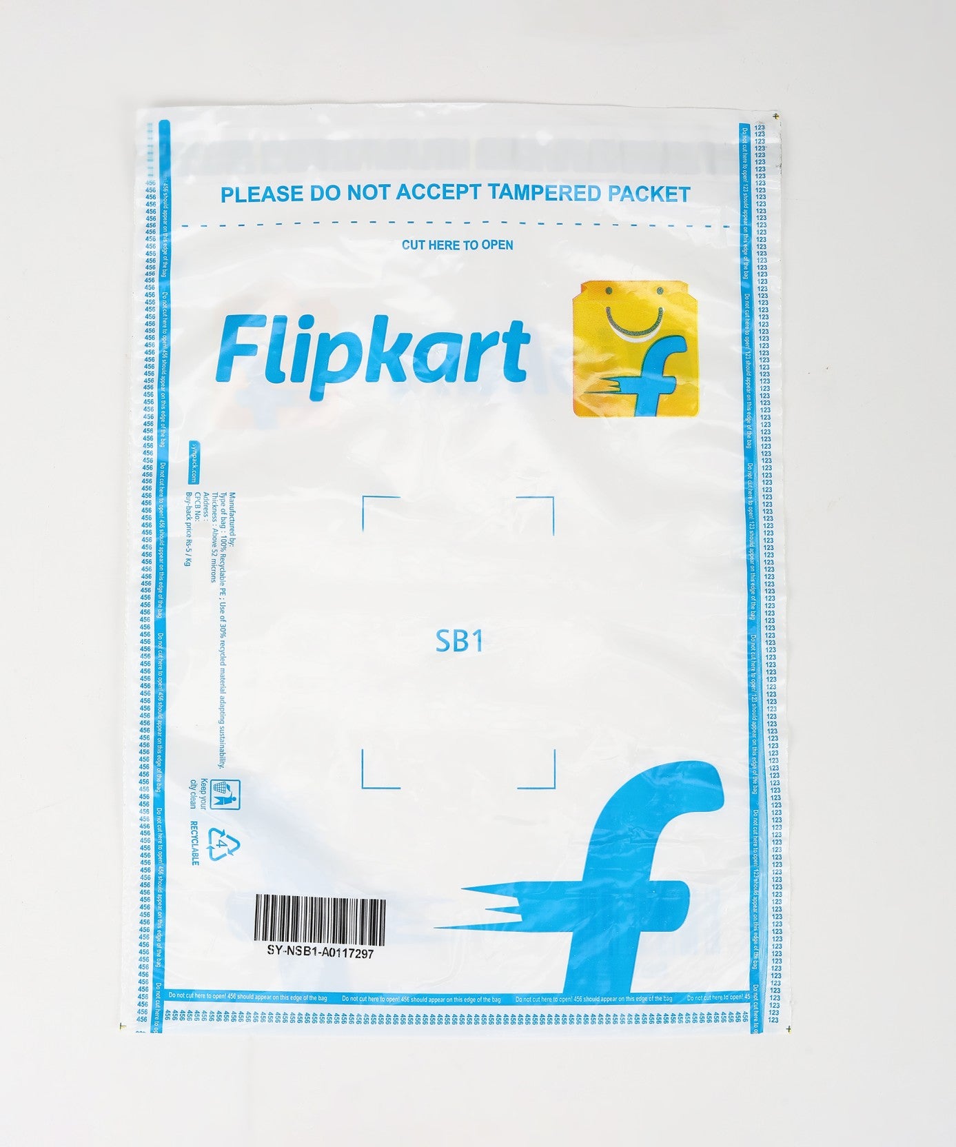 10x14 Flipkart Transparent Ecommerce Pouch